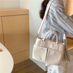 Sacs à bandoulière pour femmes, grande capacité, sacs messager carrés, sacs fourre-tout en toile - Product Image 5