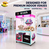 Machine à griffes géante commerciale pleine grandeur avec grande griffe métallique de 300 mm pour jouets surdimensionnés, idéale pour salles d'arcade intérieures, centres commerciaux et parcs de loisirs familiaux (FEC)