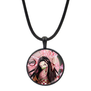 Популярные аниме окружающие аксессуары демон убийца тема время драгоценный камень кулон свитер цепочка Ожерелье - Product Image 5