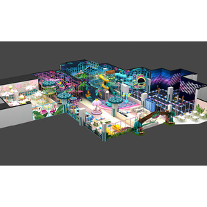 Aire de jeux commerciale en plastique avec double toboggan, équipement de jeu souple pour enfants, aire de jeux intérieure - Product Image 5