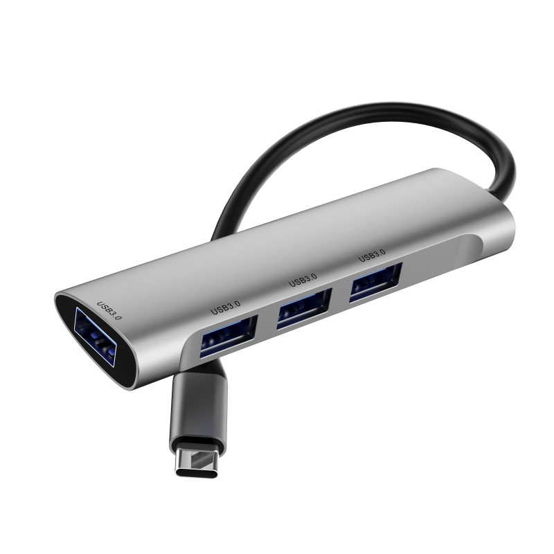 Алюминиевый USB-концентратор 3,0, 4 порта, мульти-USB-разветвитель, OTG-концентратор для Macbook