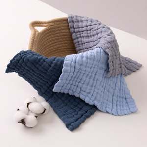 Paños de Bebé 100% Algodón, 25*25 cm, 6 Capas, Muselina, Toalla de Baño para Bebé - Product Image 1