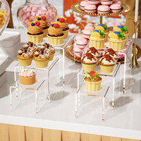 Supports de buffet en acrylique personnalisés pour figurines Funko POP, supports à gâteaux transparents pour décorations de table de bonbons et de desserts