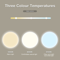 Plafonnier LED à montage en surface, design moderne, température de couleur 3000K/4000K/6500K pour l'éclairage intérieur de la maison, du bureau et de l'hôtel