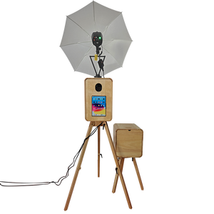 Draagbare retro houten fotohokje voor DSLR & <span class=keywords><strong>iPad</strong></span>, kleur aanpasbaar vintage design voor bruiloften & live streaming evenementen - Product Image 4