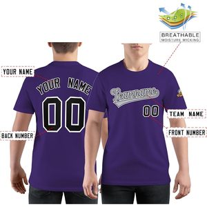 Camiseta de Béisbol Personalizada con Nombre y Número, Unisex para Adultos, Cuello Redondo, Transpirable, Impresión por Transferencia de Calor, 280g - Product Image 3