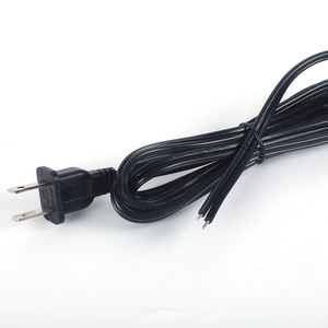 Ac Power Cord 2 Wire Nema Plug <b>Stripped</b> End <b>PVC</b> Material Home Appliance Use - Product Image 4