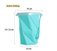 Gobelet portable en silicone imprimé en 3D avec couvercle à vis 260 ml, pour boire directement, idéal pour les sports de plein air, la randonnée, la voiture, les couleurs adaptées au camping