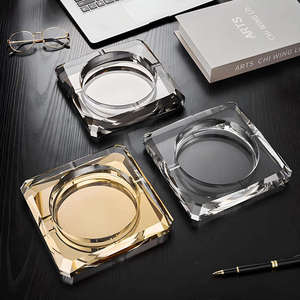 Cenicero de Cristal de Lujo, Diseño Creativo y Sofisticado, Adorno de Cristal <span class=keywords><strong>para</strong></span> el Hogar, Sala de Estar u Oficina, Incluye Caja de Regalo - Product Image 1