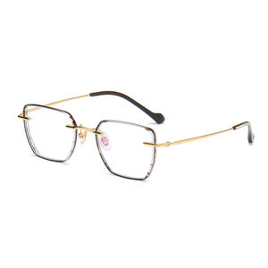 Gafas de acetato frontal de titanio, gafas de <span class=keywords><strong>luz</strong></span> súper finas, montura óptica para mujeres y hombres, gafas ópticas cuadradas - Product Image 5