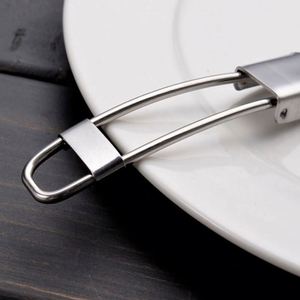 Portable Stainless Steel Cutlery Outdoor Camping Travel Flatware Set <b>Foldable</b> Detachable Knife Fork Spoon Bulk - Product Image 4