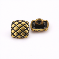 Kancing Logam Kotak 10MM, Kancing Fashion Grosir, Kustomisasi OEM Pabrik