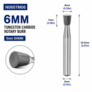 WECAN Disco Abrasivo de Carburo de Tungsteno de 16 mm, Fresa Rotativa, Cabezal de Pulido, Cortador de Fresado, OEM OBM, Diamante Cónico Invertido Tipo N - Product Image 3