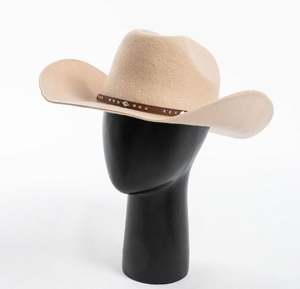 LS0419AA Nuevo Estilo Invierno Otoño Clásico Sombrero Vaquero Unisex 100% Lana con Ala Ancha Grande, Sombreros Formales Estilo Inglés - Product Image 5