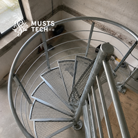 Appartement duplex, structure légère, fabricant d'ingénierie, planification d'installation, escalier en colimaçon