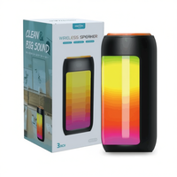 For 5.0 Wireless Speaker 3 Inch RGB LED Light Plastic Design Rechargeable Battery Full-Range Sound Button Control