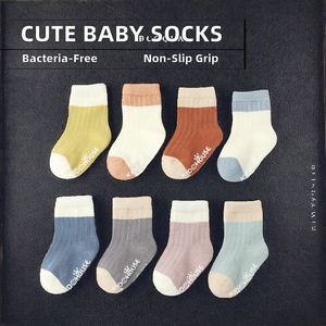 Chaussettes pour bébés en gros, chaussettes de football, chaussettes en coton antidérapantes, fils à crocheter, chaussettes douces pour enfants, chaussettes pour bébés de 0 à 3 mois, bas - Product Image 6