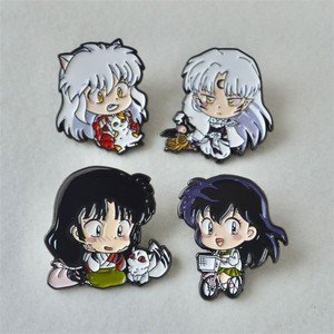4 styles d'accessoires Q Ver. Inuyasha Sesshoumaru <span class=keywords><strong>Higurashi</strong></span> <span class=keywords><strong>Kagome</strong></span> Badge en métal, bijoux artisanaux, broche en alliage, épingles d'anime - Product Image 6