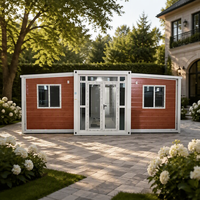 Maison conteneur préfabriquée mobile et pliable de 20 pieds, extensible, avec panneaux sandwich, pour usage scolaire - Design moderne, prix bas