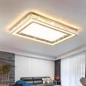 Phòng Khách Sang Trọng Hình Chữ Nhật Vuông K9 Vàng Pha Lê Chụp Đèn Chiếu Sáng Trần LED Ánh Sáng - Product Image 1