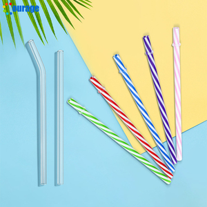 Pailles transparentes <span class=keywords><strong>en</strong></span> verre de <span class=keywords><strong>paille</strong></span> droite <span class=keywords><strong>en</strong></span> <span class=keywords><strong>plastique</strong></span> de couleur pour boîtes de verre de 16oz - Product Image 2