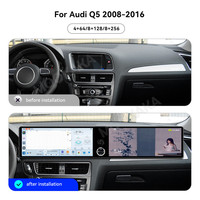 MOOKAKA Dual 12.3 inci Android untuk Audi Q5 2008-2016 Car Stereo Multimedia GPS Navi Wireless CarPlay Head Unit Radio DSP Auto
