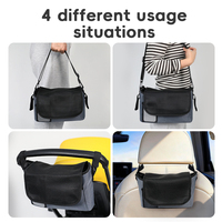 Sac de rangement portable universel pour poussette, échantillons disponibles en gros d'usine, pochette de rangement détachable en polyester résistant à l'eau