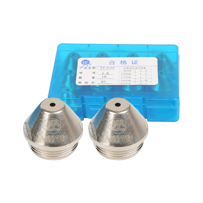 FY-A200 Copper Nozzle 1.9mm 2.1mm Cutting Nozzles for Water Cooled CNC Plasma Cutters FY-A160 A160190 Welding Soldering Supplies