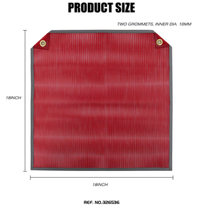 Bandera de seguridad de malla de PVC de 18x18 pulgadas aprobada por FMCSA 393,87 con dos ojales correas reflectantes ANSI para seguridad vial - Product Image 2