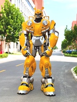 Costume de mascotte robot animal de dessin animé LED de haute qualité pour adultes unisexe, idéal pour Pâques/Halloween, tenue professionnelle portable pour la danse et le cosplay