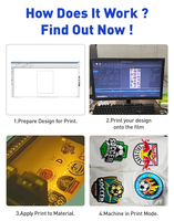 Film de transfert DTF pour badges 3D Lainkjet, matériau PET pour vêtements, transfert thermique, impression numérique, imprimante UV pour film TPU