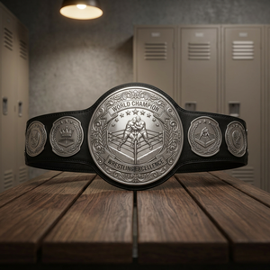 Cinturón de Campeonato de Lucha Libre Personalizado, Cinturón de Campeonato de Peso Pesado con Título Propio, Cinturón de Campeonato de Cuero para Adultos - Product Image 3