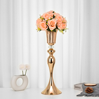 Vase à fleurs en métal cristal pour les fêtes de mariage centres de table maison hôtel supermarché décor élégant route plomb