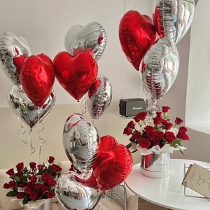 Ballons Cœur Rouge Amour Joyeux Anniversaire Ballons en Aluminium pour Décoration Mariage Saint-Valentin Globos - Product Image 2
