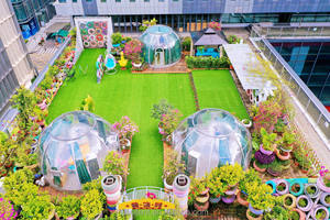 2022 New Outdoor Restaurant PC Transparent Polycarbonate Clear Igloo Glass Geodesic Dome <b>Tent</b> of Supplier - Product Image 5