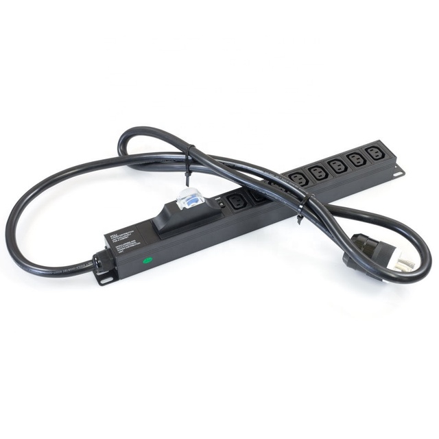 Hot Selling Rack 1U PDU 250V 6 Outlet C13 30A Input USA L6-30P Plug Rack Mount PDU Socket