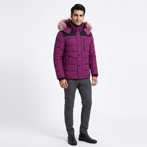 Abrigo de Invierno para Hombre, Parka Casual de Moda, Chaqueta con Capucha de Color Sólido, Ropa de Abrigo para la Nieve - Product Image 1