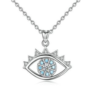 Merryshine 925 gioielli in argento sterling donne devils hamsa diabolico blue eye collana di fascino del pendente - Product Image 6