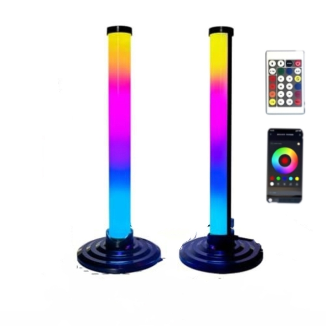 LED Light Bar, Music Sync RGB Light Bar, USB Ambient Lamp with RGB Color for Desktop Bar TV PC-Rhythm Music Lighting