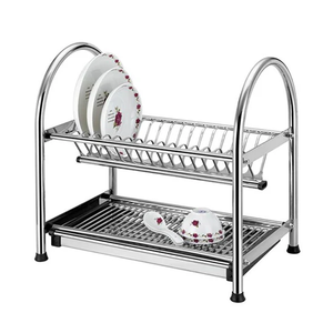 Escurridor de Platos de Acero Inoxidable de 2 Niveles con Bandeja de Goteo Extraíble |   Perfecto para guardar platos, tazones, vasos, tazas y más - Product Image 4