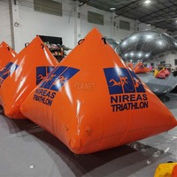 Bouée flottante gonflable en PVC, bouée pyramidale, bouée de marquage gonflable pour la publicité