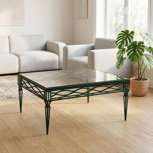 Conjunto de conversación vintage de hierro forjado con diseño de rejilla <span class=keywords><strong>esmeralda</strong></span>, cojines beige y almohadas decorativas con borlas, conjunto de salón para terraza acristalada, para casa de campo o villa en EE. UU. - Product Image 6