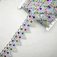 Dentelle triangulaire en soie argentée, écologique, à paillettes dorées, avec motifs papillon haute montagne et queue de phénix, tissée décorative