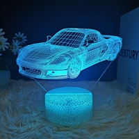 Vente directe d'usine, charmante veilleuse 3D, 7 couleurs réglables, logo personnalisé, lampe décorative pour adolescents