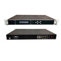 Modulateur QPSK MMDS pour équipement de radiodiffusion radio-télévisuelle, entrée ASI, sortie RF avec connecteur F, plage de fréquences 450-950 MHz, construction métallique