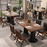 Ensemble de table et chaises en bois massif, moderne et durable, pour hôtel, projet hôtelier, fauteuils de loisirs, chaises de salle à manger