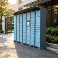 Casiers à colis automatiques en libre-service, en métal, intelligents, pour l'extérieur, utilisés dans les lieux publics