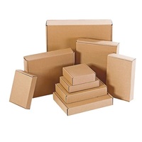 Cajas de Kraft Natural plegables, venta al por mayor de fábrica, caja de embalaje de papel corrugado