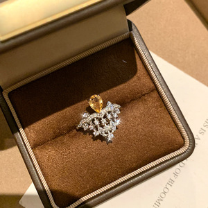9 Fine 5*7mm Pear Cut Natural Stone <b>King</b> <b>Crown</b> Rings Adjustable 925 Sterling Silver Rhodium Plated Non Tarnish Jewelry - Product Image 5