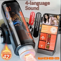 Copa Masturbadora Automática con Calentamiento Eléctrico, Telescópica, Productos de Masturbación Masculina, Muñeca Inflable, Juguetes Sexuales para Adultos